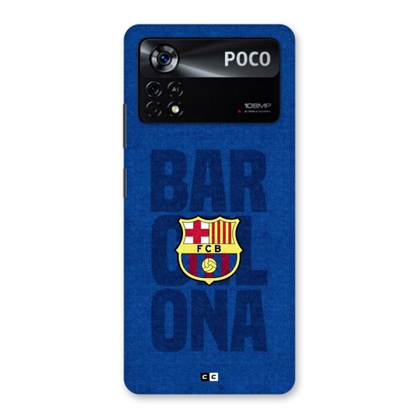 Barcelona Typography Back Case for Poco X4 Pro 5G
