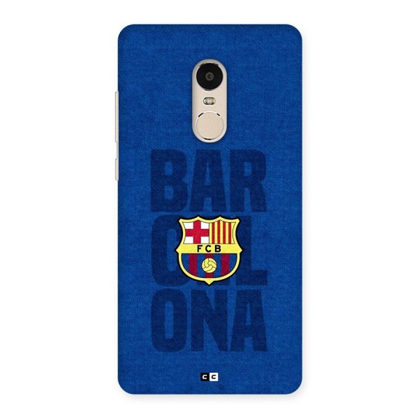 Barcelona Typography Back Case for Redmi Note 4