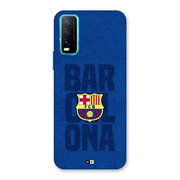 Barcelona Typography Back Case for Vivo Y20i