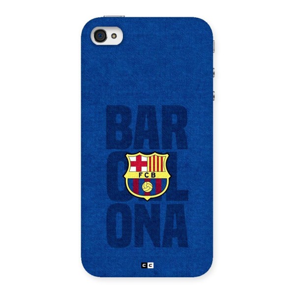 Barcelona Typography Back Case for iPhone 4 4s