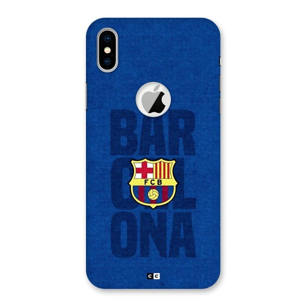 Barcelona Typography Back Case for iPhone XS Logo Cut