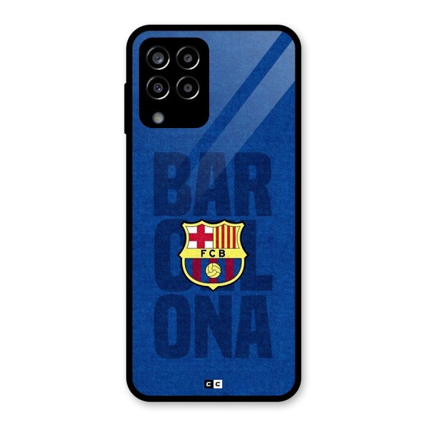 Barcelona Typography Glass Back Case for Galaxy M33