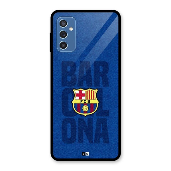 Barcelona Typography Glass Back Case for Galaxy M52 5G