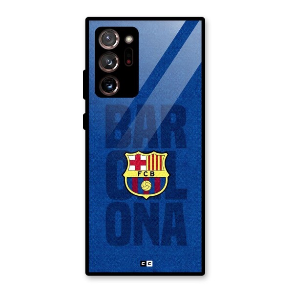 Barcelona Typography Glass Back Case for Galaxy Note 20 Ultra