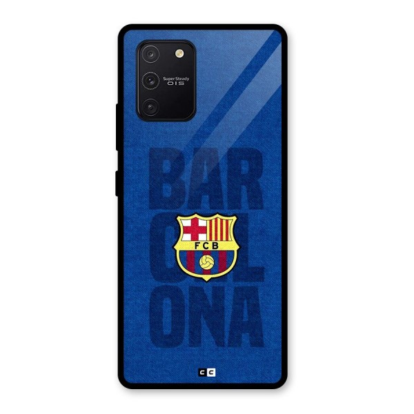 Barcelona Typography Glass Back Case for Galaxy S10 Lite