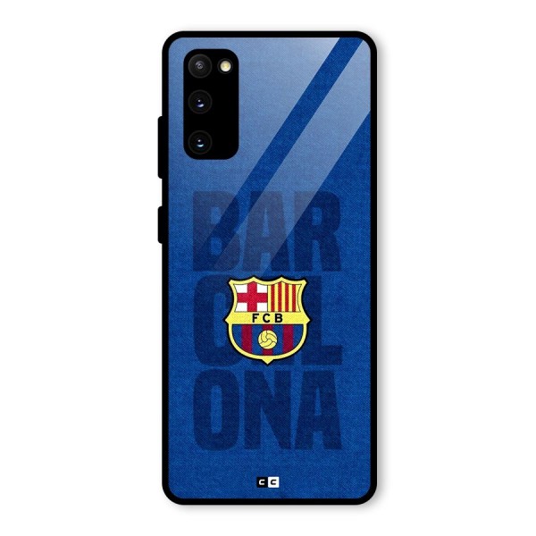 Barcelona Typography Glass Back Case for Galaxy S20 FE 5G