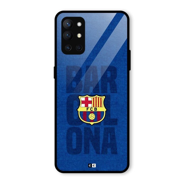 Barcelona Typography Glass Back Case for OnePlus 9R
