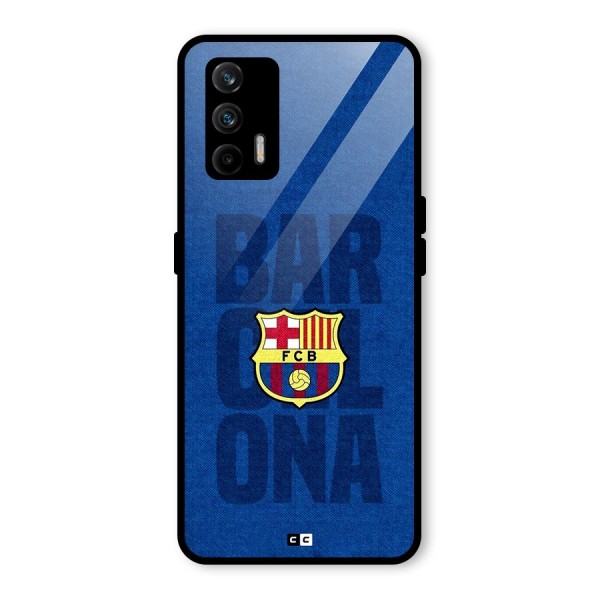 Barcelona Typography Glass Back Case for Realme GT 5G