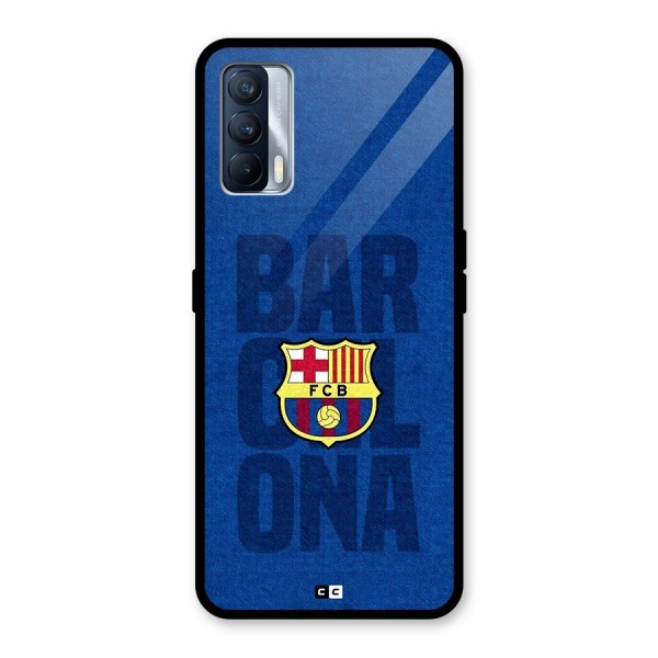 Barcelona Typography Glass Back Case for Realme X7
