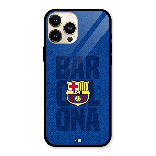 Barcelona Typography Glass Back Case for iPhone 13 Pro Max