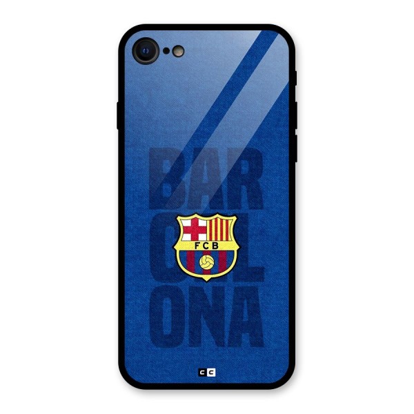 Barcelona Typography Glass Back Case for iPhone SE 2022
