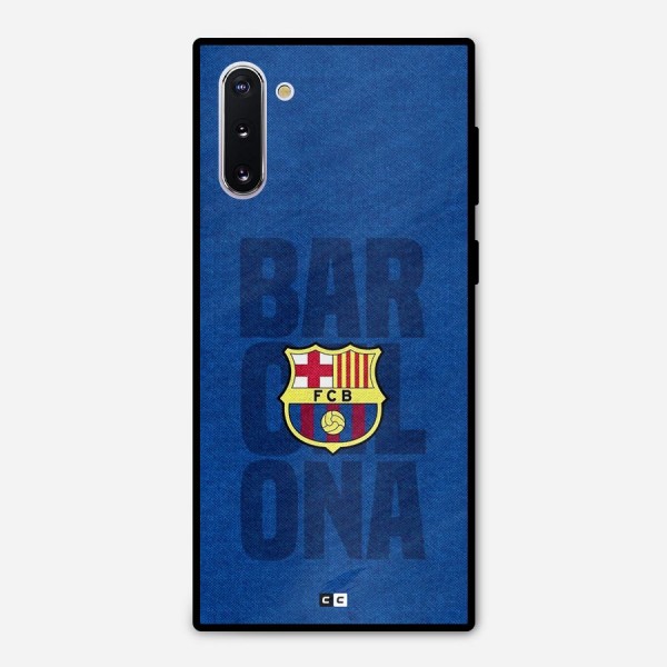 Barcelona Typography Metal Back Case for Galaxy Note 10