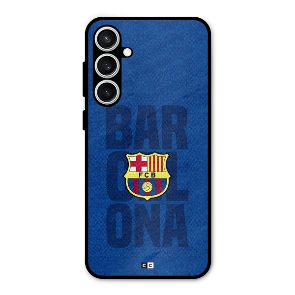 Barcelona Typography Metal Back Case for Galaxy S23 FE