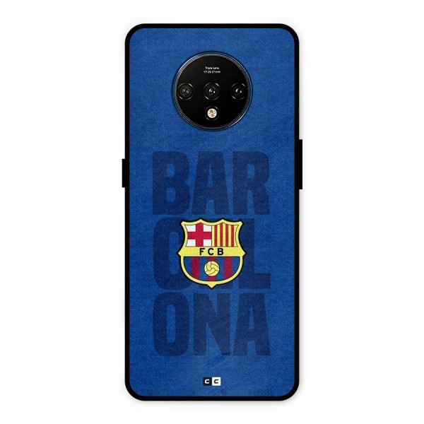 Barcelona Typography Metal Back Case for OnePlus 7T