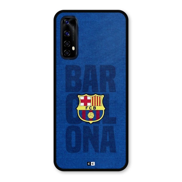 Barcelona Typography Metal Back Case for Realme Narzo 20 Pro