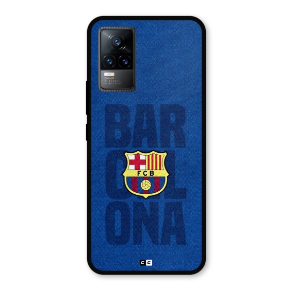 Barcelona Typography Metal Back Case for Vivo Y73