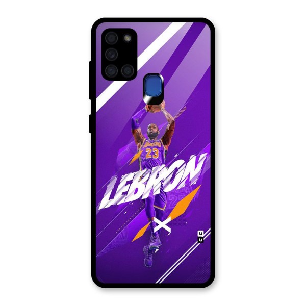 Basketball Star Glass Back Case for Galaxy A21s