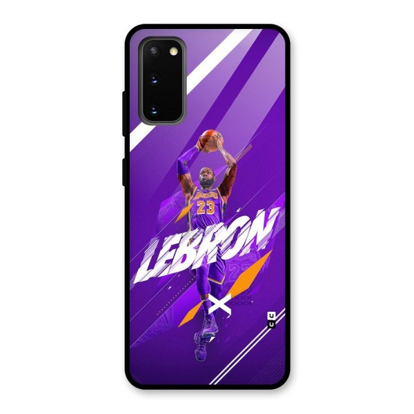 Basketball Star Glass Back Case for Galaxy S20
