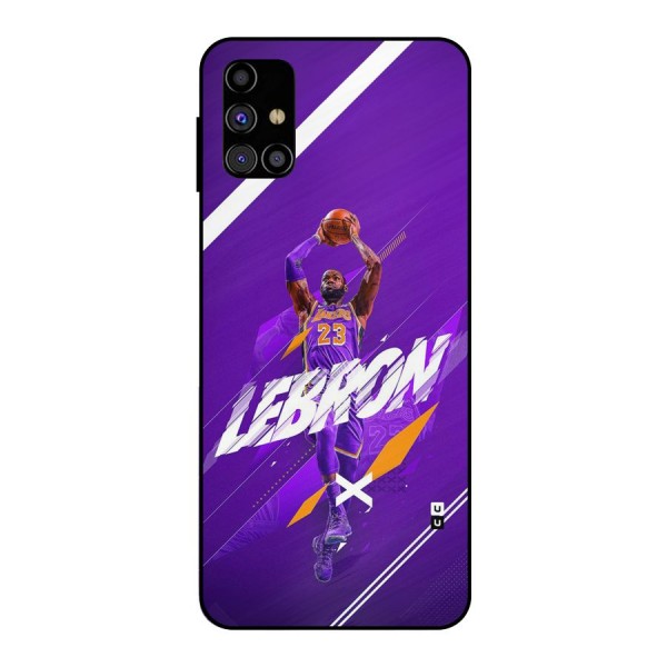 Basketball Star Metal Back Case for Galaxy M31s