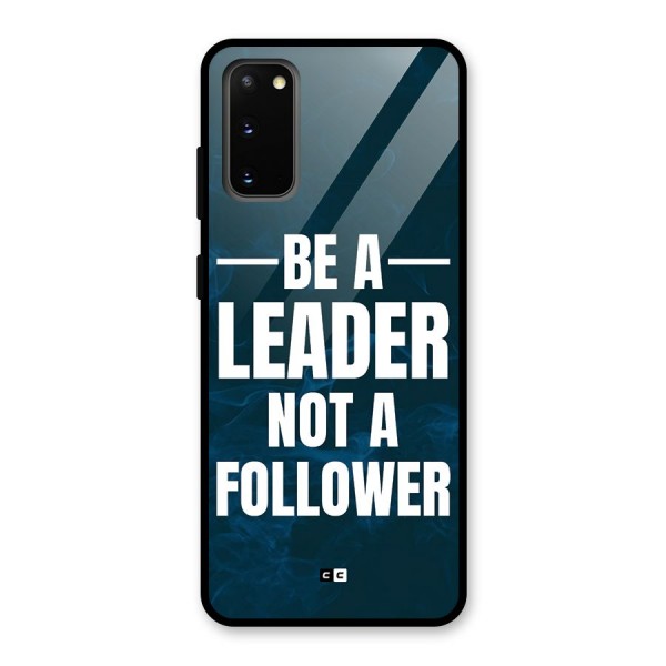 Be A Leader Glass Back Case for Galaxy S20
