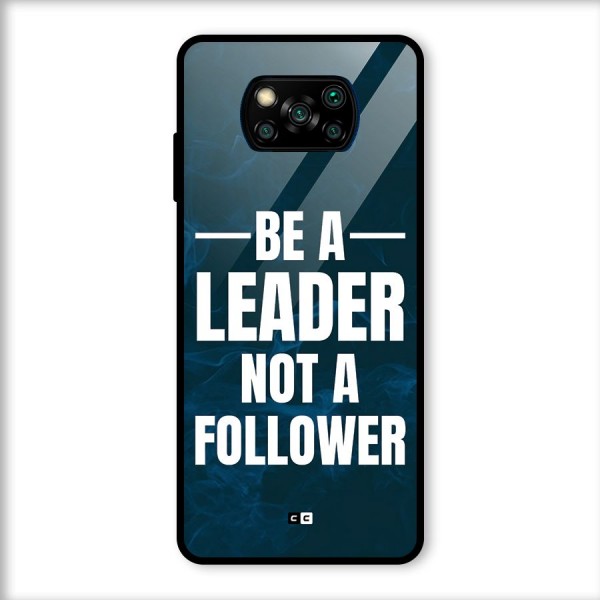 Be A Leader Glass Back Case for Poco X3