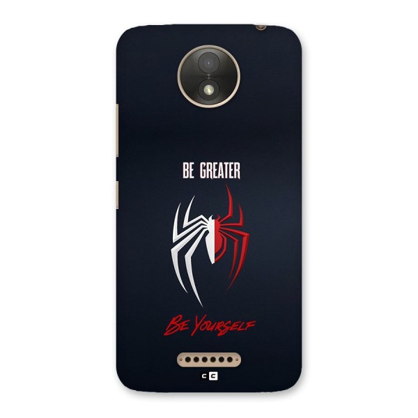 Be Greater Back Case for Moto C Plus