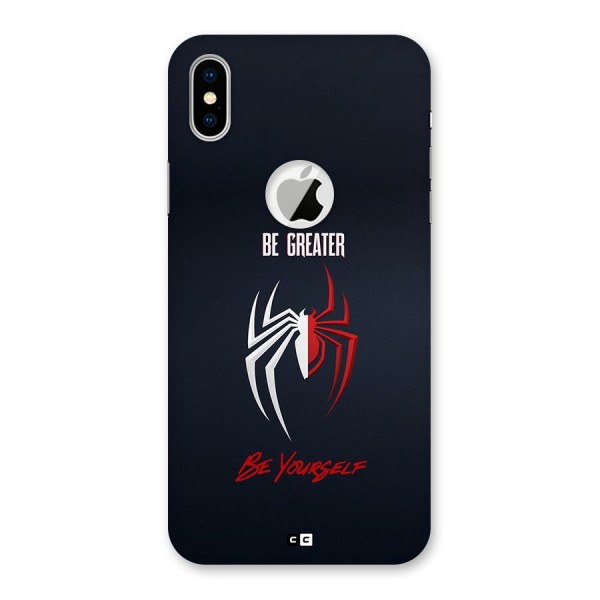 Be Greater Back Case for iPhone X Logo Cut