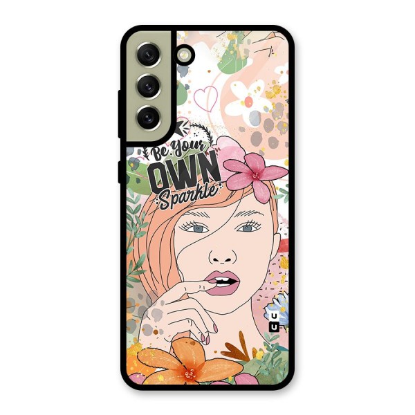 Be Your Own Sparkle Glass Back Case for Galaxy S21 FE 5G