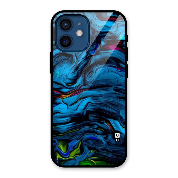 Beautiful Abstract Design Art Glass Back Case for iPhone 12 Mini