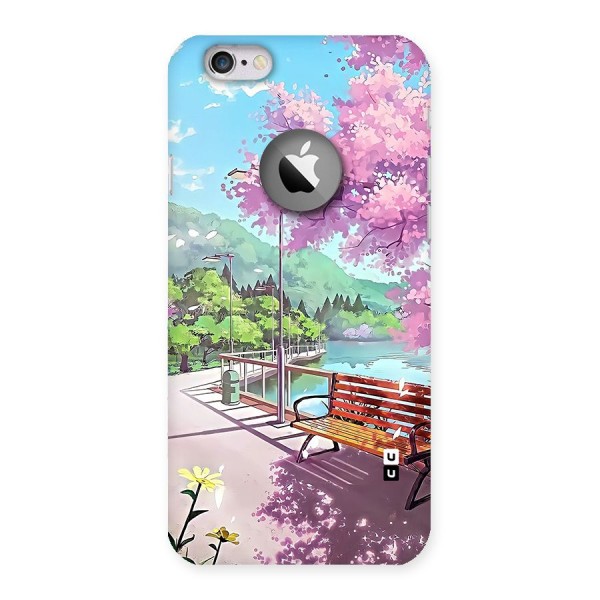 Beautiful Cherry Blossom Landscape Back Case for iPhone 6 Logo Cut