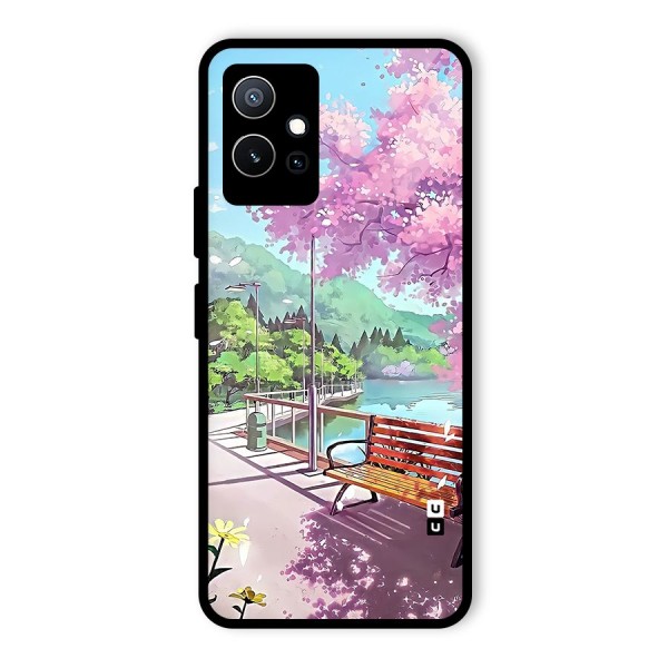 Beautiful Cherry Blossom Landscape Glass Back Case for Vivo iQOO Z6