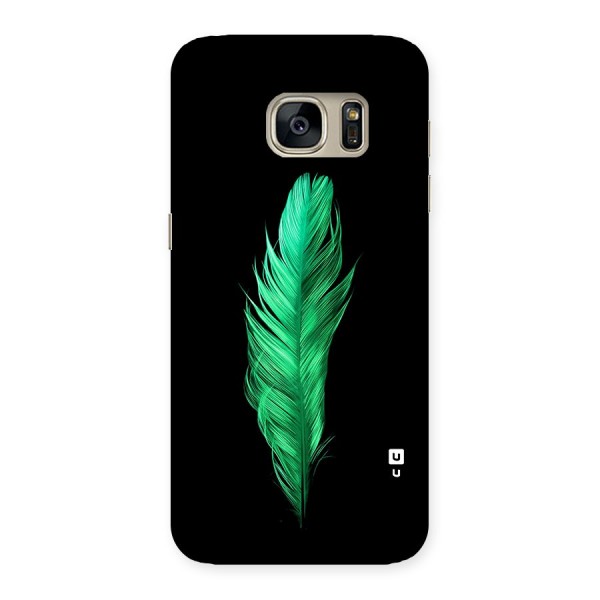 Beautiful Green Feather Back Case for Galaxy S7