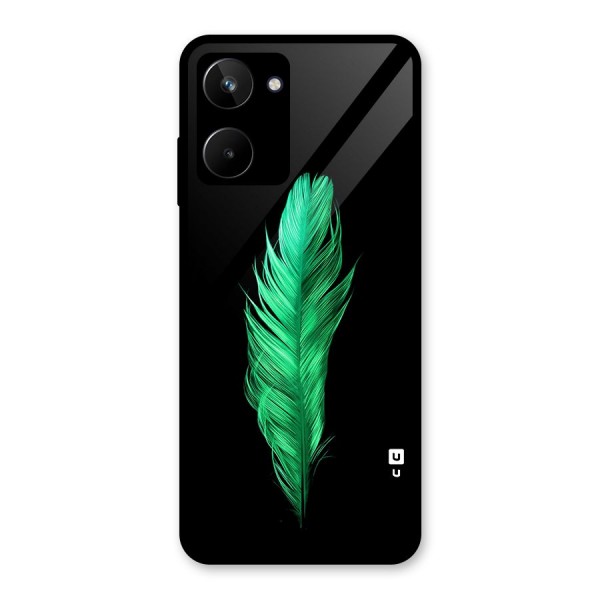 Beautiful Green Feather Glass Back Case for Realme 10