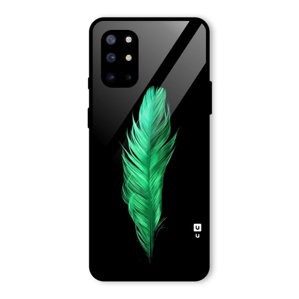 Beautiful Green Feather Glass Back Case for OnePlus 8T