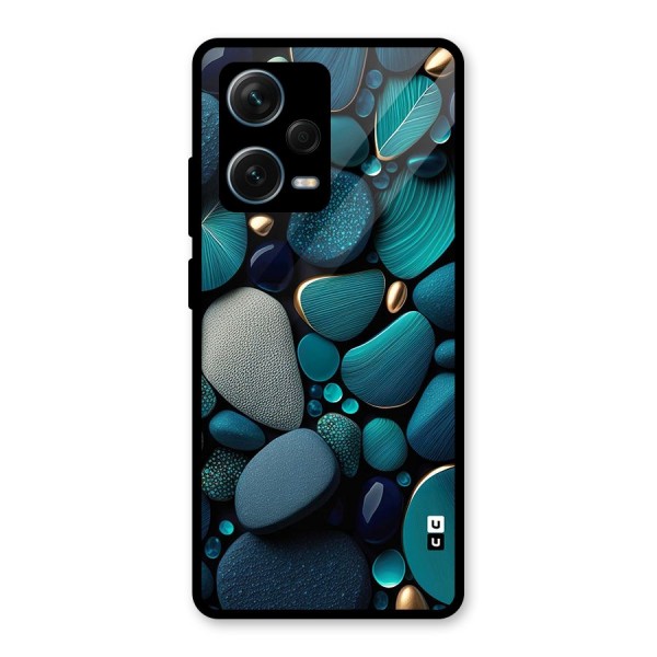 Beautiful Pebble Stones Glass Back Case for Redmi Note 12 Pro Plus 5G