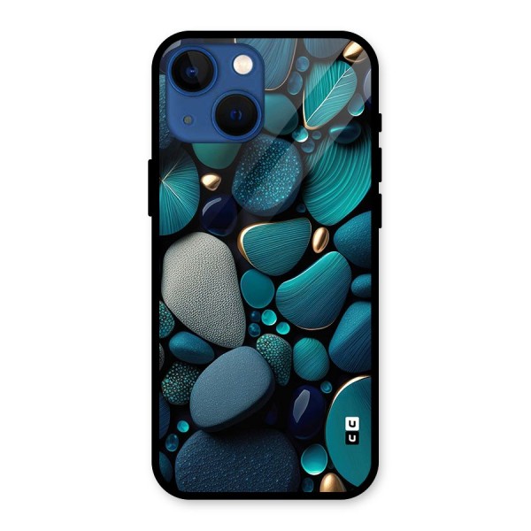 Beautiful Pebble Stones Glass Back Case for iPhone 13 Mini