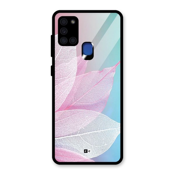 Beautiful Petals Vibes Glass Back Case for Galaxy A21s