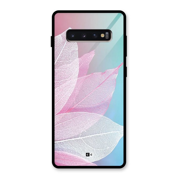 Beautiful Petals Vibes Glass Back Case for Galaxy S10 Plus