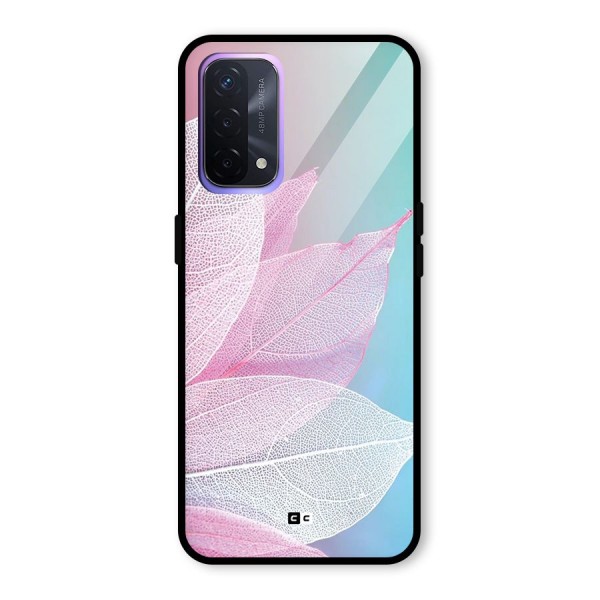 Beautiful Petals Vibes Glass Back Case for Oppo A74 5G