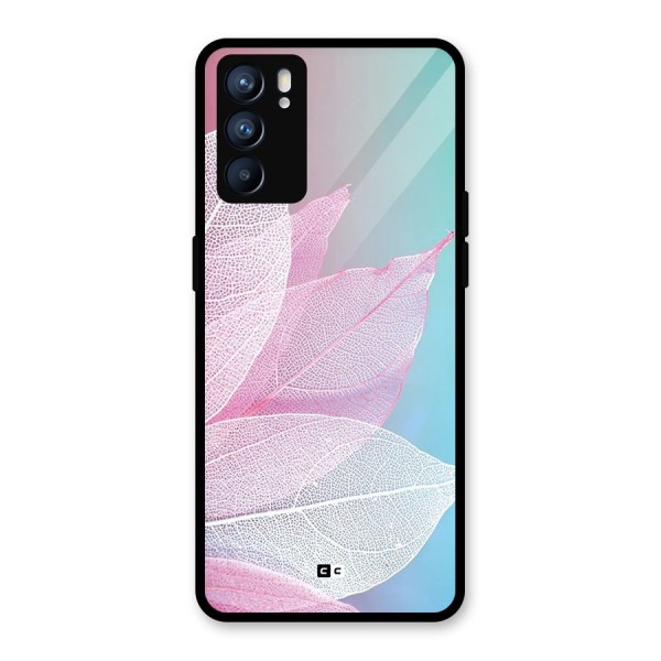 Beautiful Petals Vibes Glass Back Case for Oppo Reno6 5G