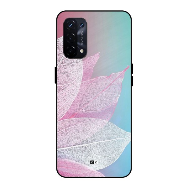 Beautiful Petals Vibes Metal Back Case for Oppo A74 5G