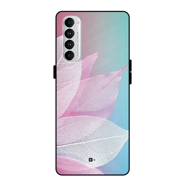 Beautiful Petals Vibes Metal Back Case for Oppo Reno4 Pro