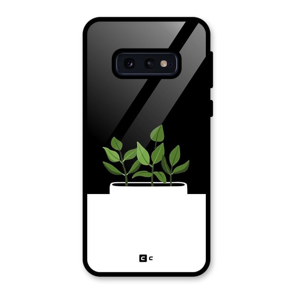 Beautiful Plant Pot Minimalistic Glass Back Case for Galaxy S10e