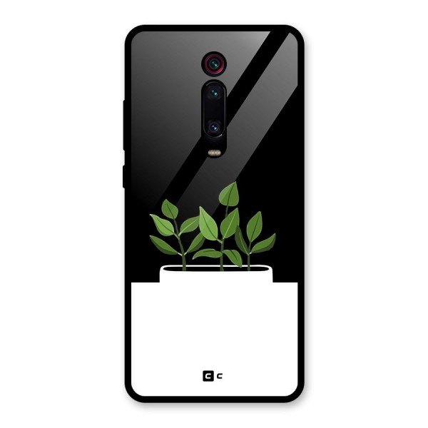 Beautiful Plant Pot Minimalistic Glass Back Case for Redmi K20