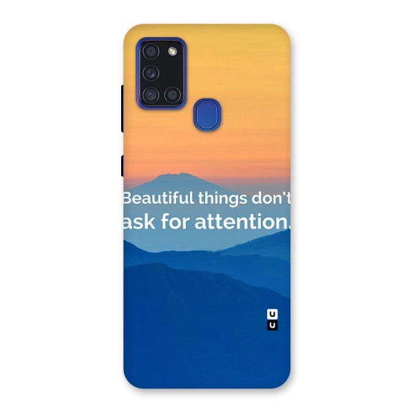 Beautiful Things Quote Back Case for Galaxy A21s