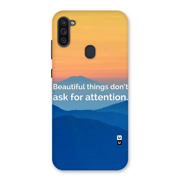 Beautiful Things Quote Back Case for Galaxy M11