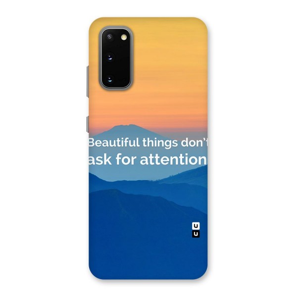 Beautiful Things Quote Back Case for Galaxy S20