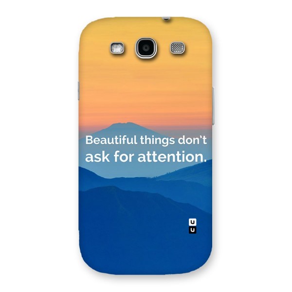 Beautiful Things Quote Back Case for Galaxy S3