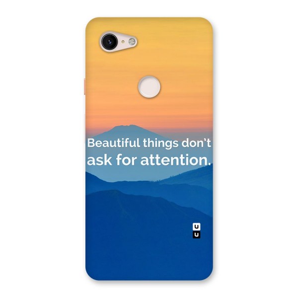 Beautiful Things Quote Back Case for Google Pixel 3 XL