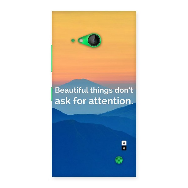 Beautiful Things Quote Back Case for Lumia 730